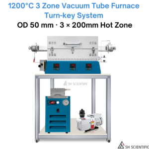 3-Zone Turnkey 1200°C Vacuum Tube Furnace System – OD 50mm