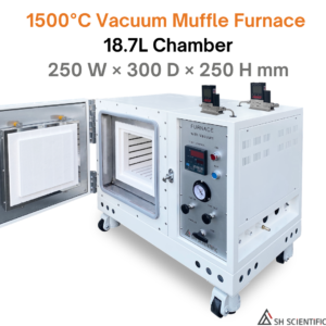 1500°C - 18.7L Chamber Vacuum Muffle Furnace - Controlled Atmosphere