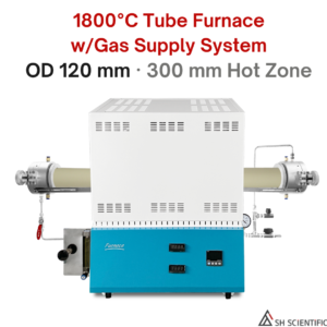 1800°C – Tube Furnace w/Gas Supply System – OD 120mm