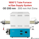 1800°C – OD 200mm – Tube Furnace w/Gas Supply System