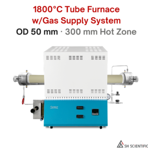 1800°C – Tube Furnace w/Gas Supply System – OD 50mm