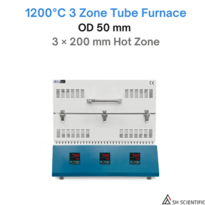 3 Zone – 50TG200-3 – 1200°C – Tube Furnace – OD 50mm