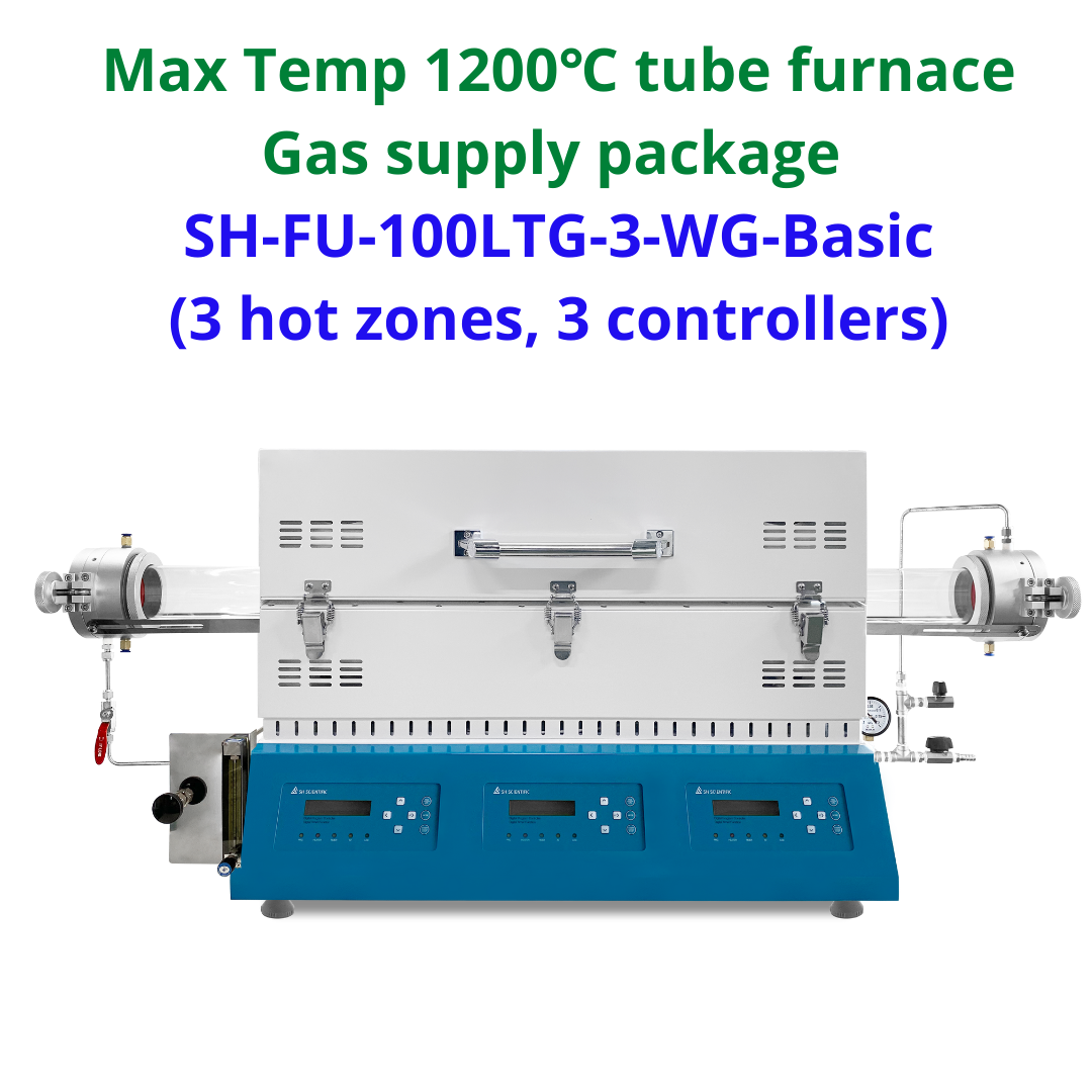 100LTG 3 WG 1200°C SH Tube Furnace w/ Gas Supply System SH