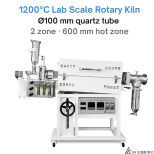100RKG600-Quartz Tube-1200°C-Lab Scale Rotary Kiln
