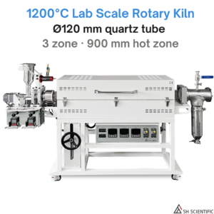 120RKG900-Quartz Tube-1200°C-Lab Scale Rotary Kiln