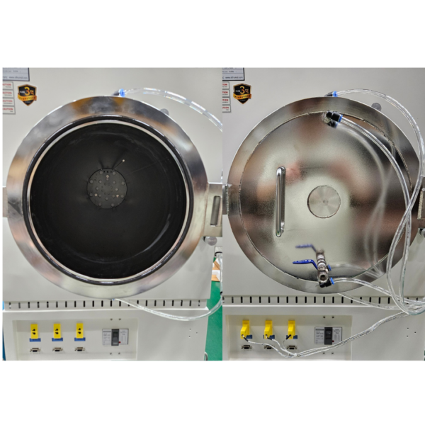 High Vacuum Large Diameter Stainless Steel 3 Zone Tube Furnace