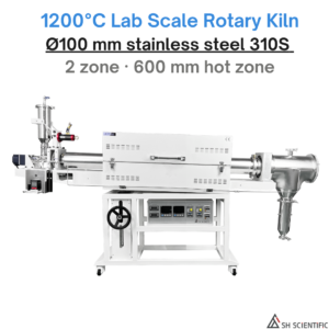 100RKG600-SS 310S Tube-1200°C-Lab Scale Rotary Kiln
