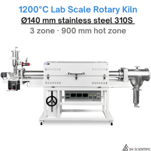 140RKG900-SS 310S Tube-1200°C-Lab Scale Rotary Kiln