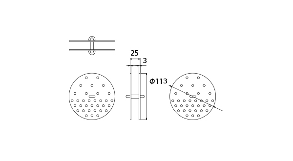Sh Diffusne Quartz Gas Diffuser for 80mm Tube | SH-QDS-80