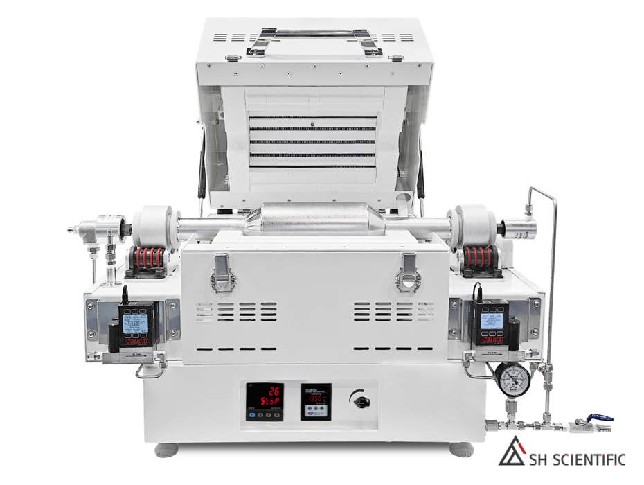 SH Scientific 120RTG300 batch rotary furnace for powder calcination